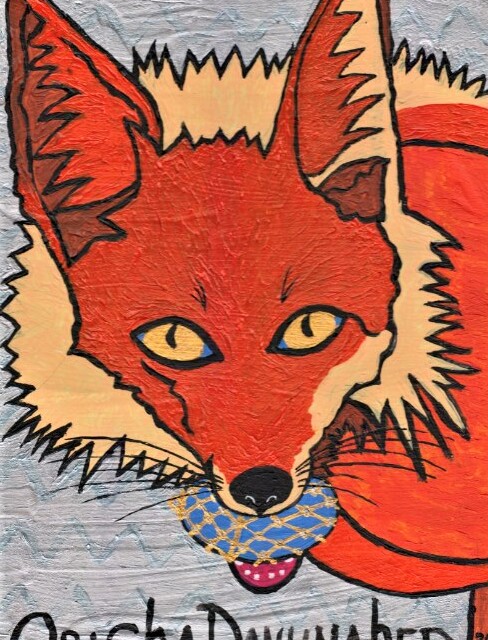 Fox with a faberge egg.